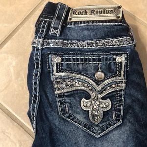 Womens Rock Revival Bootcut Jeans 